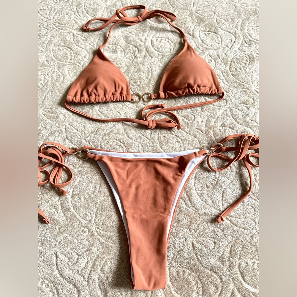 SHEIN BROWN BIKINI SET - SIZE M - Picture 5 of 6